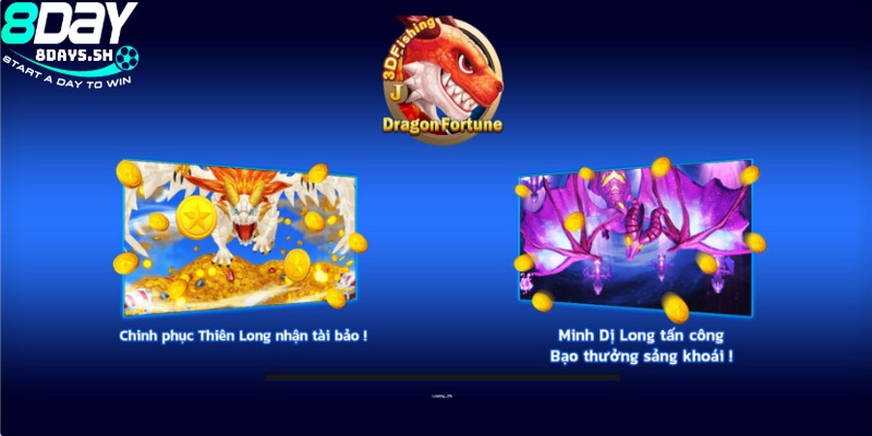 Game dragon fortune 8DAY là bom tấn cá cược đình đám đến từ NPH JILI. Người chơi sẽ được trải nghiệm phòng đấu mới lạ và thỏa sức săn thưởng cực lớn.